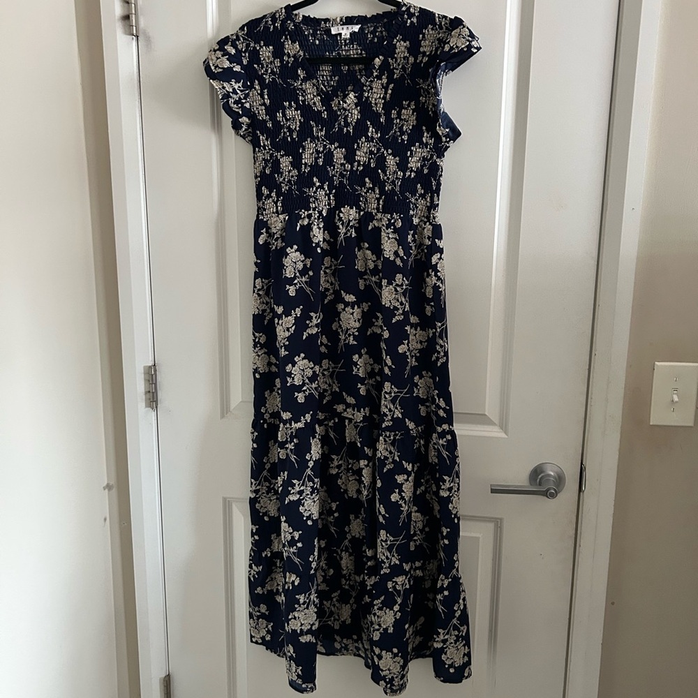 THML Navy Floral Maxi Dress
